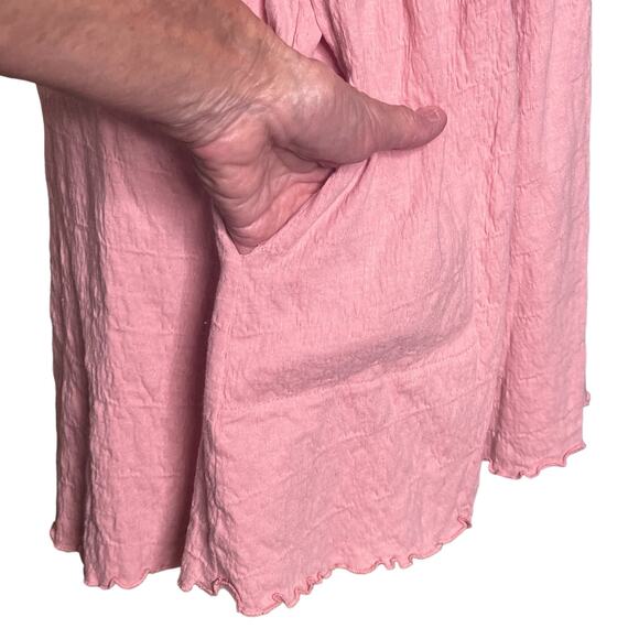 Free People FP Beach Dusty Pink Boho Racerback Mini Dress Coastal Coverup Small - Picture 4 of 11